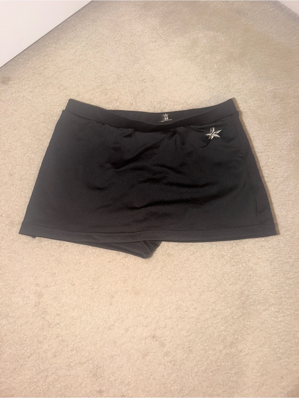 Rebel Spirit Black Mini Skort with Star Accent